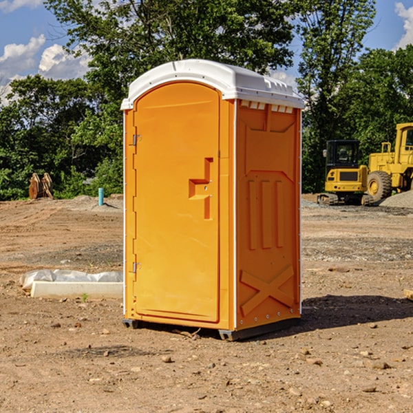 can i customize the exterior of the portable restrooms with my event logo or branding in Dewy Rose